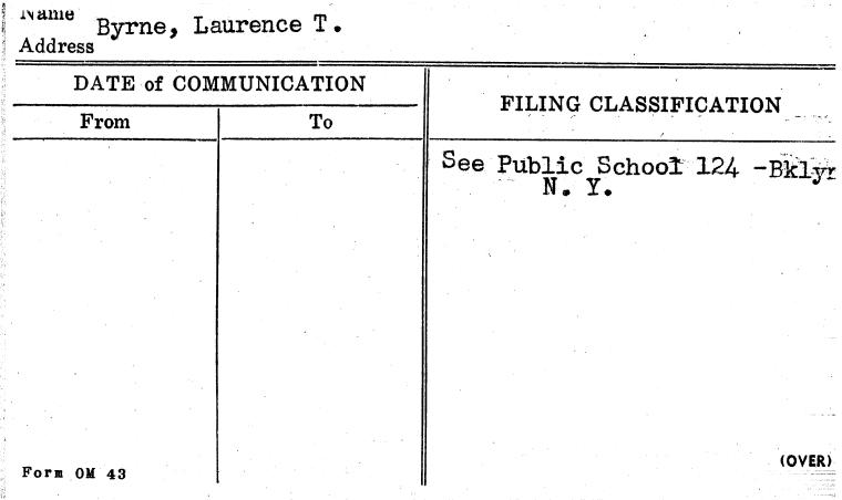 Byrne, Laurence T.