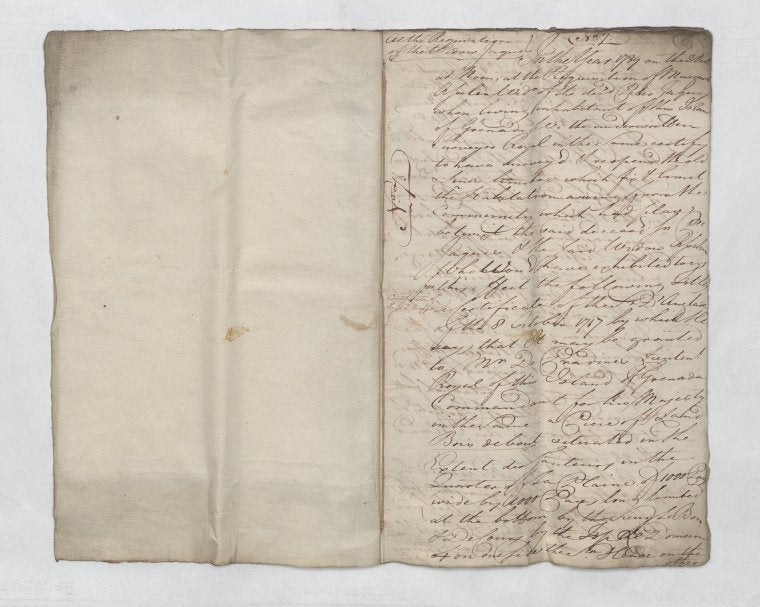 At the requisition of the Widow Jacques on December 3, 1739, at the requisition of Margaret Asselins (?) of the deceased Peter Jacques – the underwritten Surveyor Royal surveyed the habitation