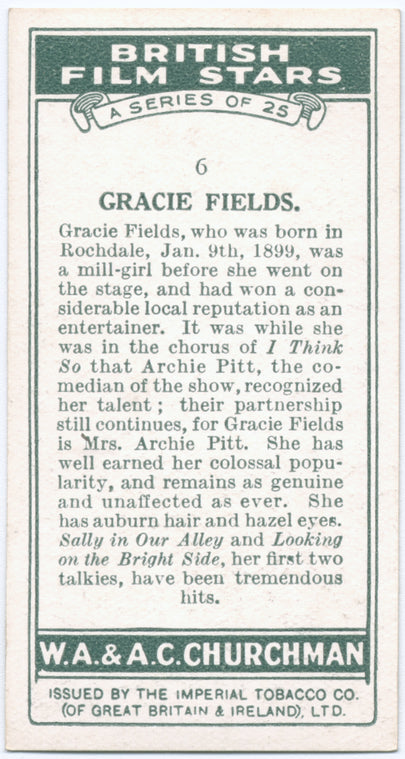 Gracie Fields.