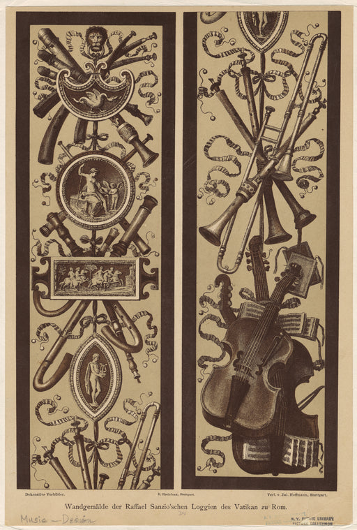 Wandgemälde der Raffael Sanzio'schen Loggien des Vatikan zu Rom.