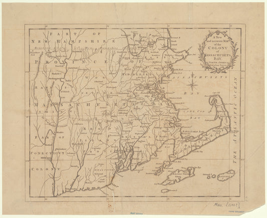 A new and accurate map of the colony of Massachusets [i.e. Massachusetts] Bay, in North America, from a late survey