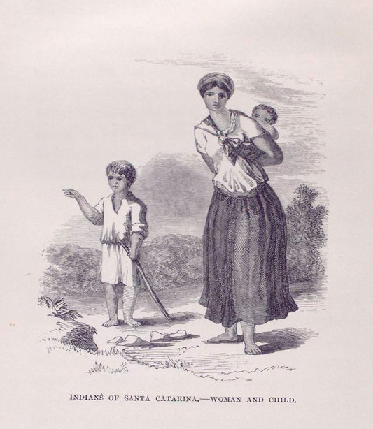 Indians of Santa Catarina, woman and child