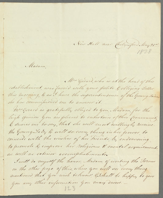 Mary Aloysia Austin Clifford to Jane Porter, autograph letter signed