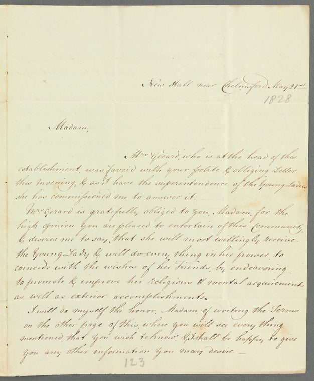 Mary Aloysia Austin Clifford to Jane Porter, autograph letter signed