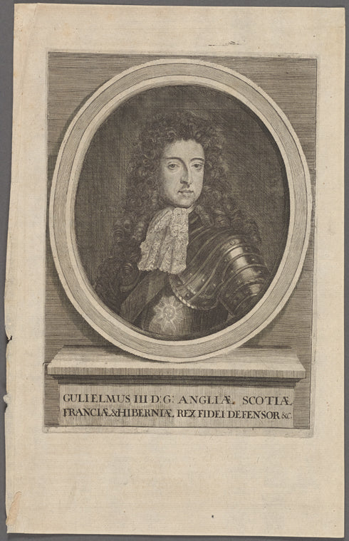 Guliemus III D: G: Angliae Scotiae Franciae & Hiberniae Rex Fidei Defensor &c.
