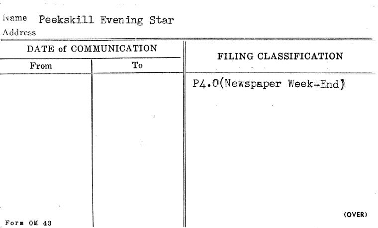 Peekskill Evening Star