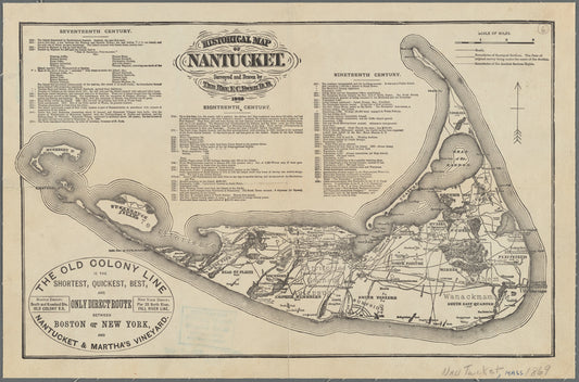 Historical map of Nantucket