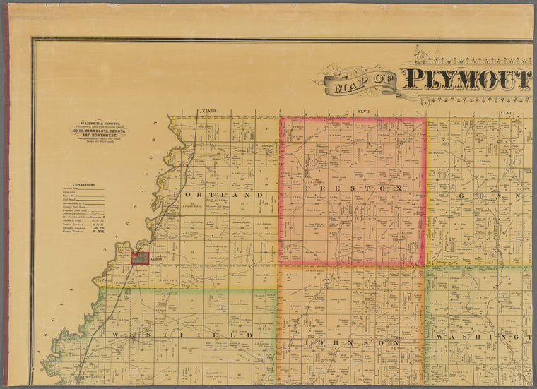Map of Plymouth County, Iowa : drawn from actual surveys and the county records