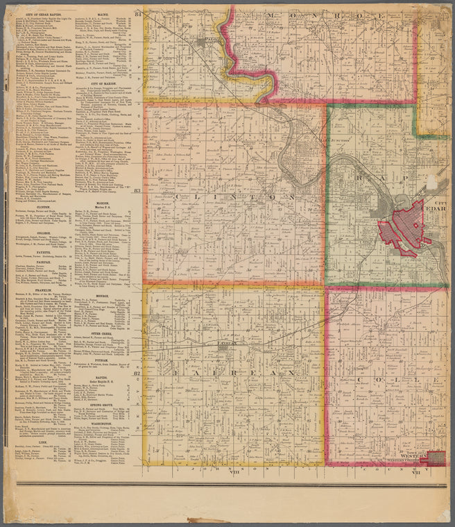 Map of Linn County, Iowa: [dr]rawn from actual surveys and the county records