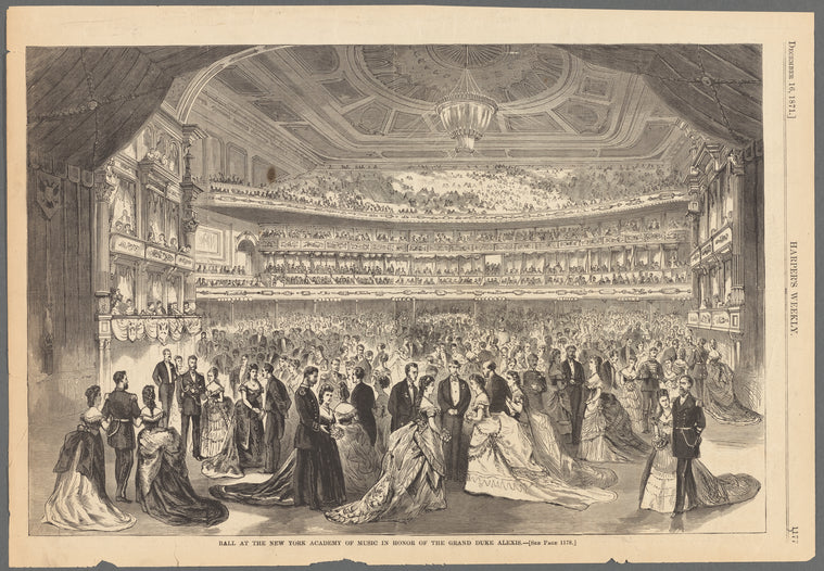 Ball at the New York Academy of Music in honor of the Grand Duke Alexis