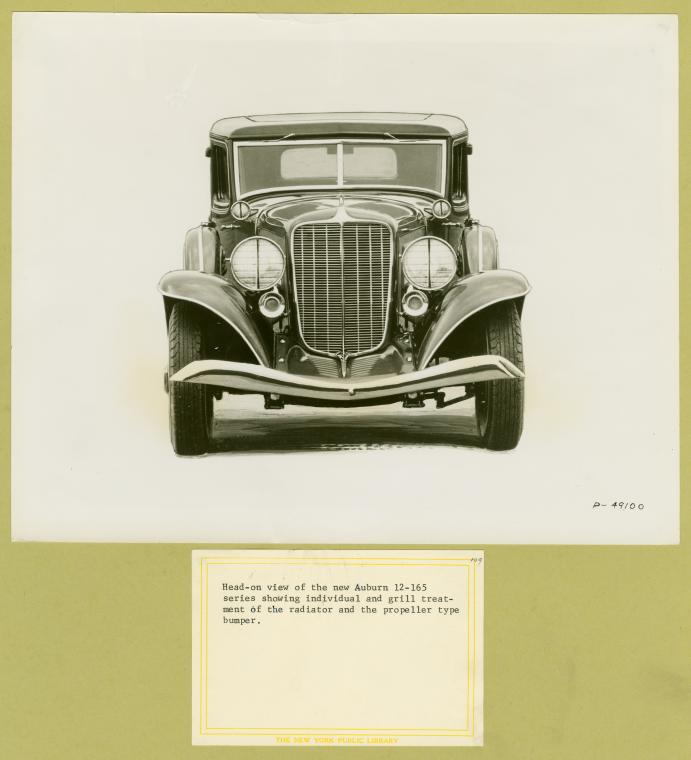 Head-on view of the new Auburn 12-165 series.