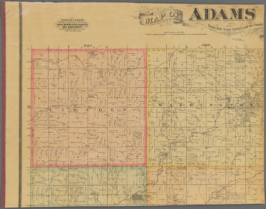 Map of Adams County, Iowa : drawn from actual surveys and the county records