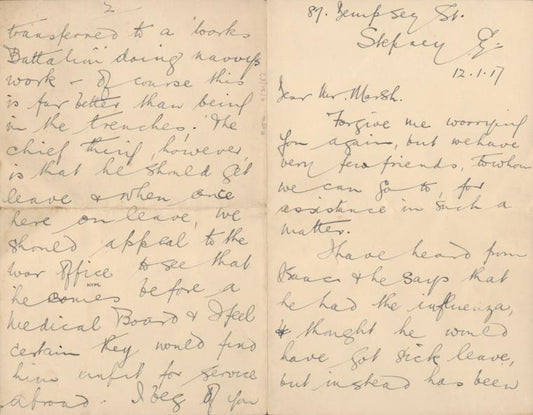 ALS to Sir Edward Howard Marsh, January 12, 1917