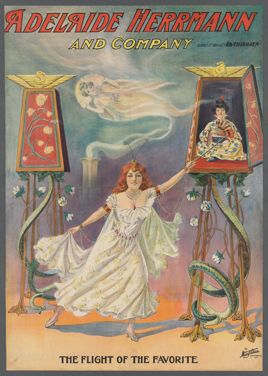 Adelaide Herrmann and Company: the flight of the favorite