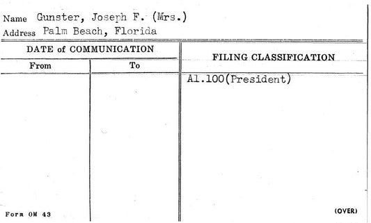 Gunster, Joseph F. (Mrs.)