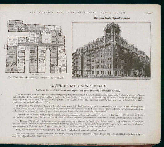 Nathan Hale Apartments. Southeast Corner One Hundred and Eighty-first Street and Fort Washington Avenue.