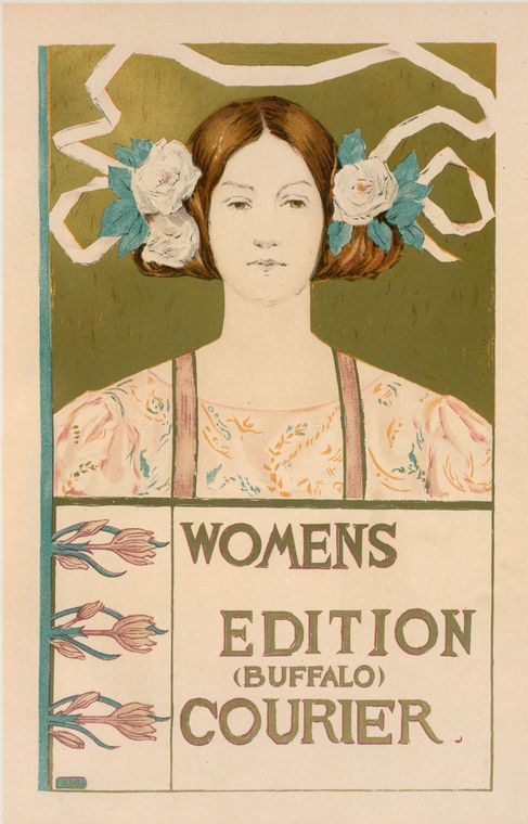 Affiche américaine pour la 'Women's edition Buffalo Courier'