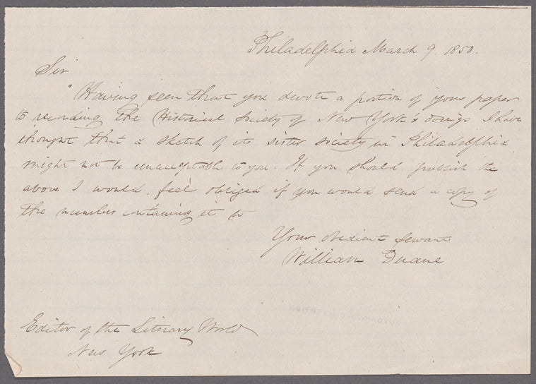 Duane, William (1808-1882)