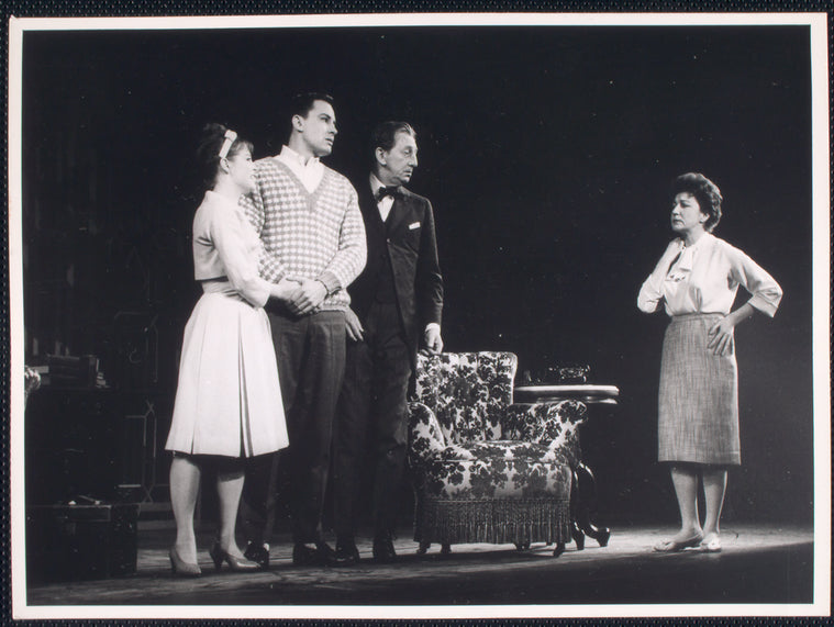 Anita Gillette, Ron Husmann, Ray Bolger and Eileen Herlie in the stage production All American