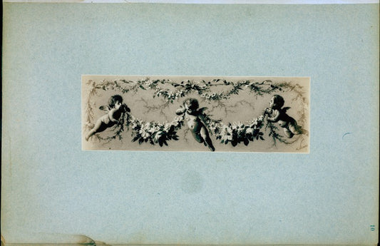 Cherubs holding festoons