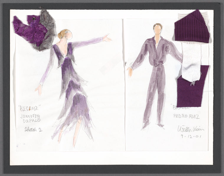 Besame: costume sketches for Jennifer DePalo and Pedro Ruiz