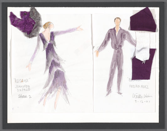 Besame: costume sketches for Jennifer DePalo and Pedro Ruiz
