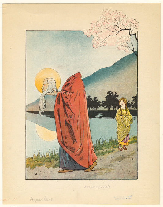 St. Denis bearing his haloed head