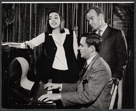 Liza Minnelli, John Kander and Fred Ebb in rehearsal for the stage production Flora, the Red Menace