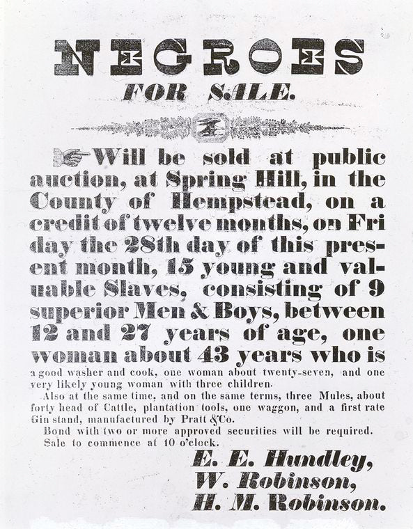 Negroes for sale
