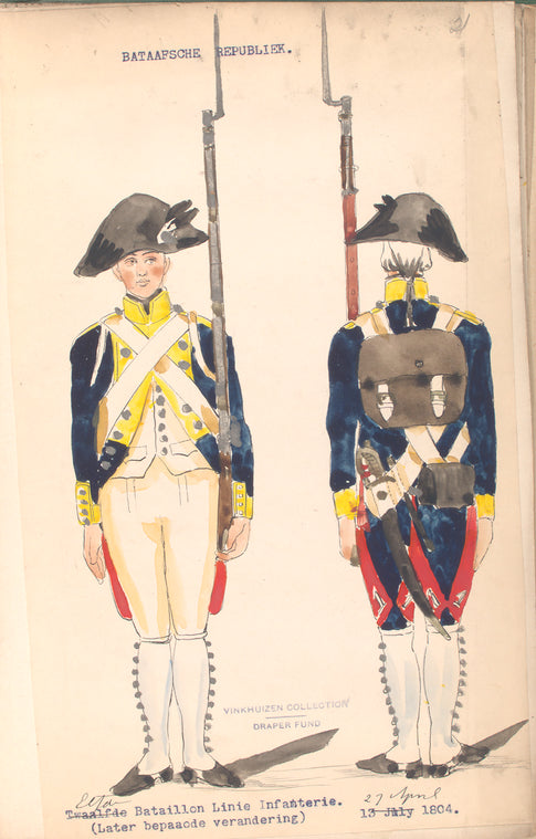 Bataafsche Republiek. Elfde Bataillon Linie Infanterie (Later bepaalde verandering). 27 April 1804