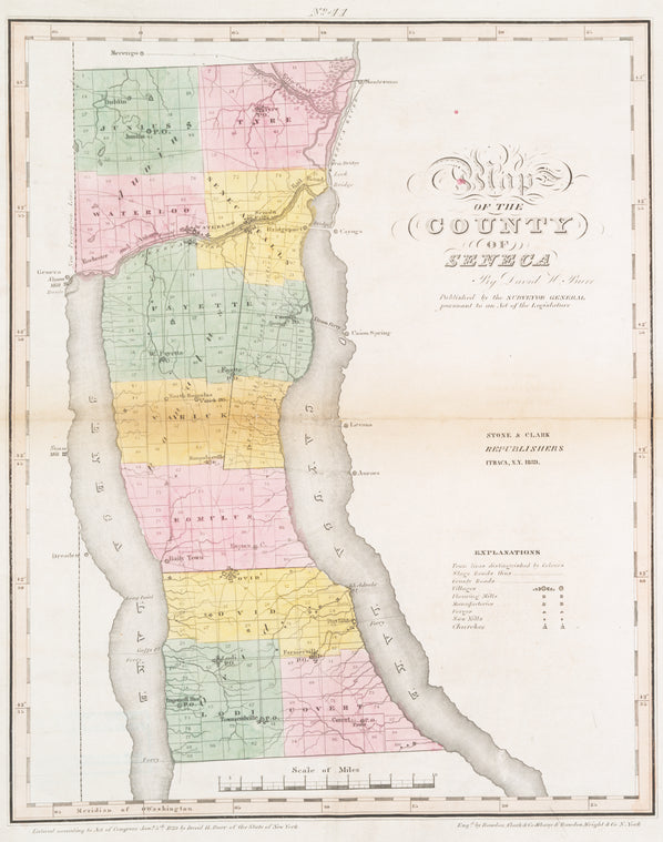 Map of the county of Seneca