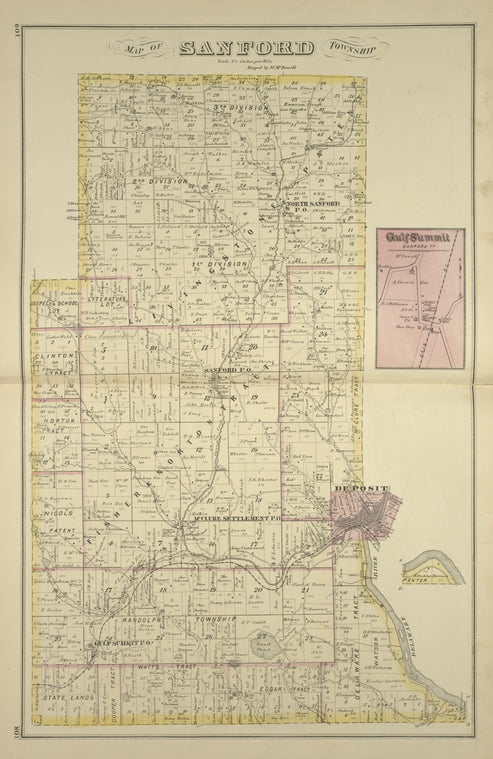 Map of Sanford Township; Gulf Summit, Sanford TP [Village]