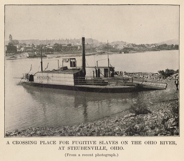 A crossing place for fugitive slaves on the Ohio River, at Steubenville, Ohio