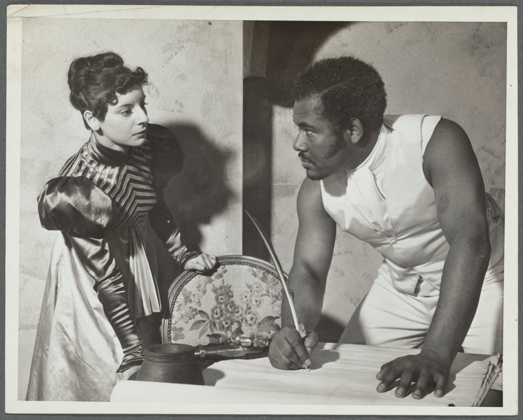 Elena Karam  and Rex Ingram in the stage production Haiti