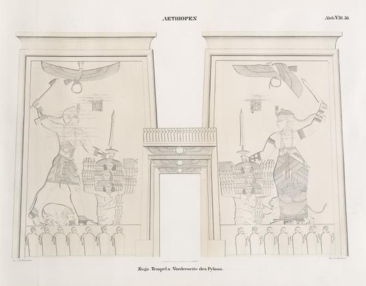 Aethiopen. Naga [Naqa]. Tempel a. Vorderseite des Pylons.