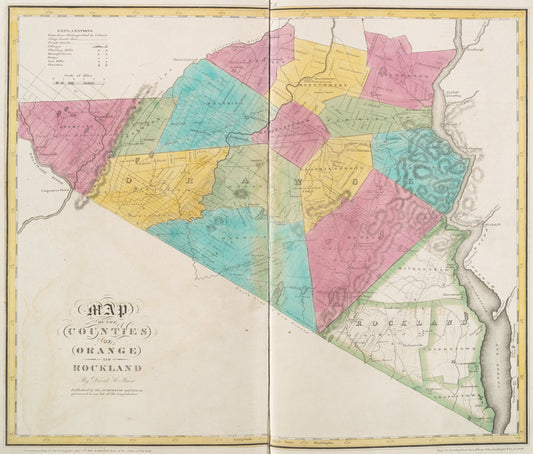 Map of the counties of Orange and Rockland