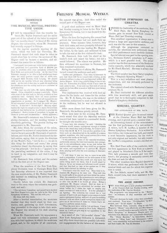 Freund's musical weekly