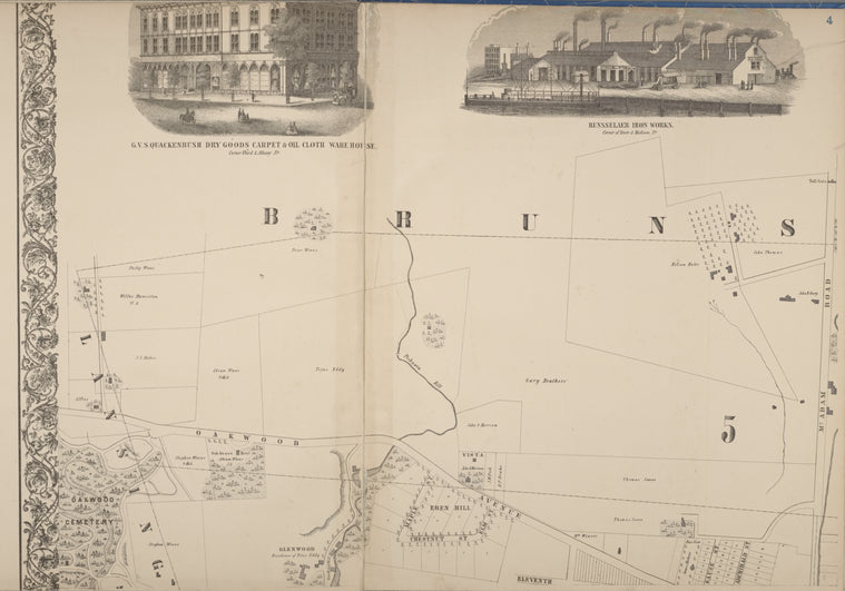 G. V. S. Quackenbush Dry Goods Carpet & Oil Cloth Warehouse. ; Rensselaer Iron Works. ; City of Troy [cont.]