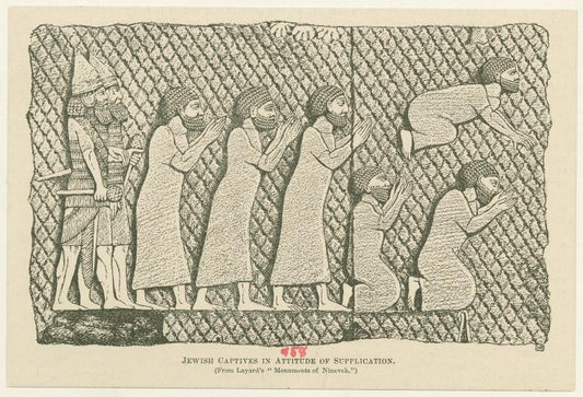 Jewish captives in attitude of supplication