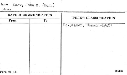 Knox, John C. (Hon.)