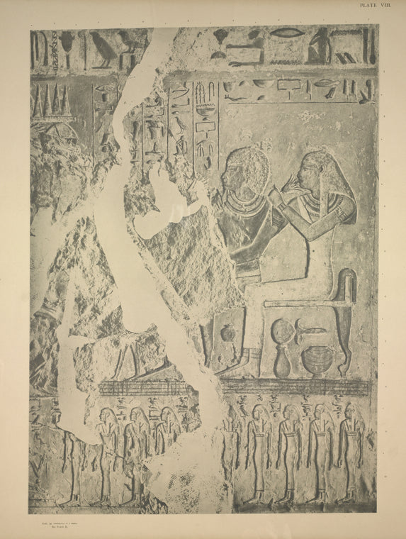 Prince Sebekhetep, ... and his wife Ady, presumably the brother and sister-in-law of Renni, seated before a table of offerings.