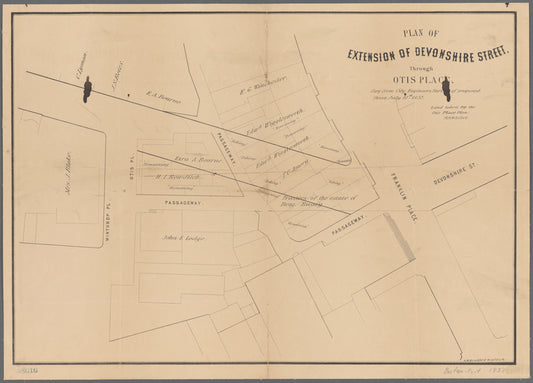 Plan of extension of Devonshire Street: through Otis Place