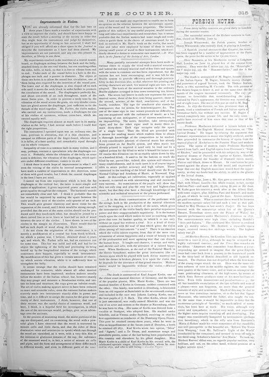 The Music magazine/Musical courier