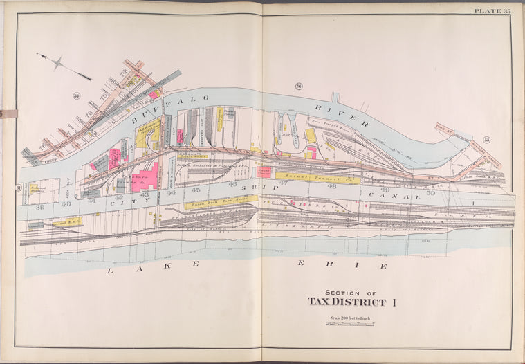 Buffalo, V. 2, Double Page Plate No. 35 [Map bounded by Buffalo River, Ohio St., Lake Erie]