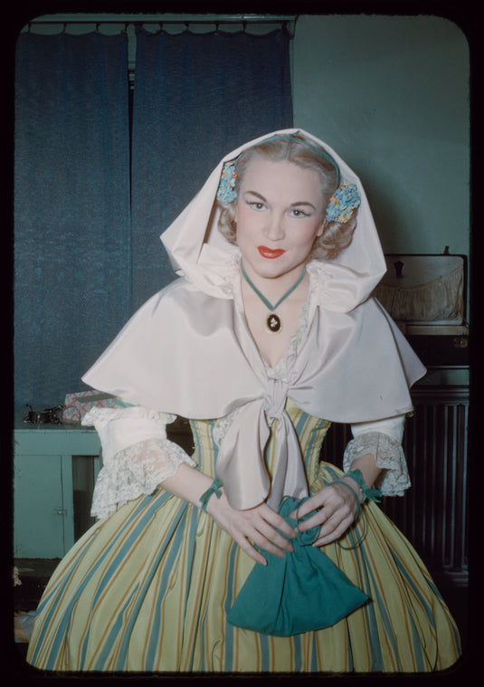 Dorothy Kirsten in costume for Manon Lescaut at the Metropolitan Opera