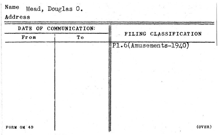 Mead, Douglas O.