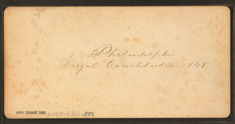 Philadelphia. Frigate Constitution.