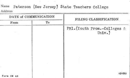 Paterson (New Jersey) State Teachers College