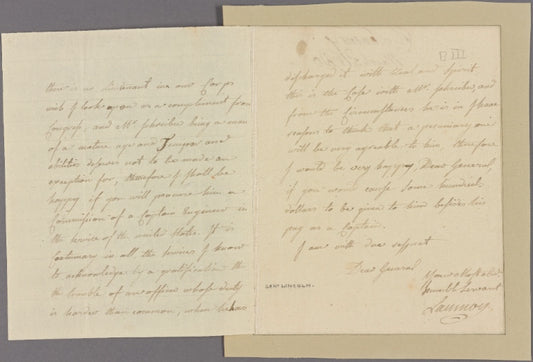 Letter to [Gen. Benjamin Lincoln.]