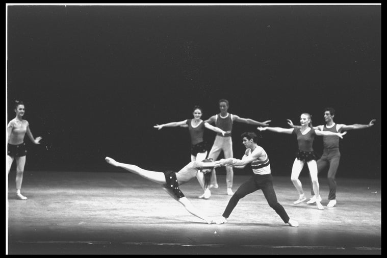 New York City Ballet production of "Clarinade" with Suzanne Farrell and Anthony Blum, choreography by George Balanchine (New York)